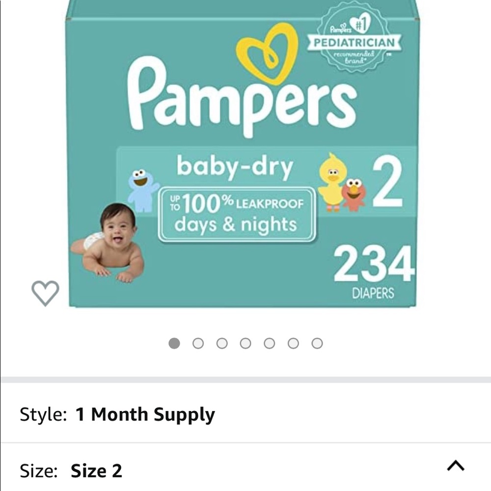 Pampers diapers size 2
